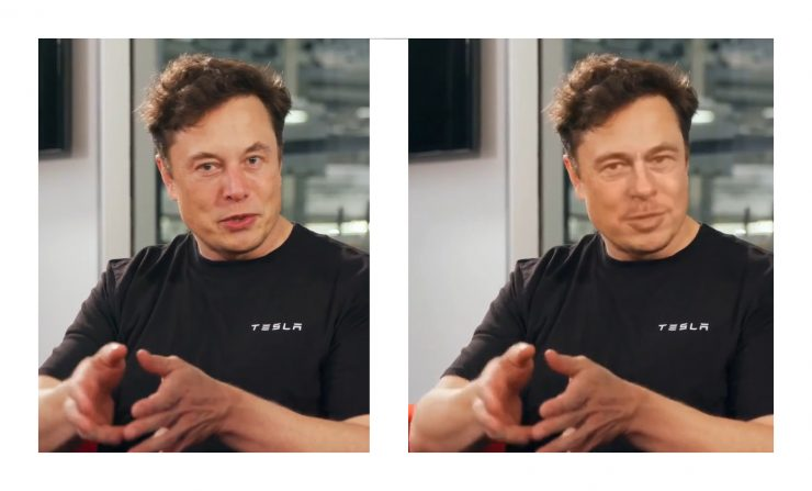 Elon Musk deepfake, face swap with Brad Pitt by FaceMagic